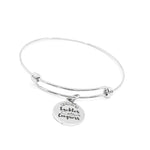What She Tackles She Conquers Stainless Steel Bracelet With 19mm Charm, Inspirational Jewelry For Women Empowerment Motivational Gift