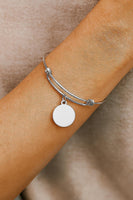 Stainless Steel Matron Of Honor Bracelet, Wedding Party Gift Round Charm Jewelry Bridal Shower Gift Bridesmaid Proposal Bangle