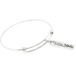 Stainless Steel Love One Another Bracelet, Inspirational Quote Jewelry Religious Gift Faith Bracelet Encouragement Bangle For Her