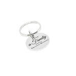 The Love Of A Family Is Lifes Greatest Blessing Keychain, Stainless Steel Family Gift Inspirational Quote 25mm Oval Charm