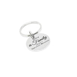 The Love Of A Family Is Lifes Greatest Blessing Keychain, Stainless Steel Family Gift Inspirational Quote 25mm Oval Charm