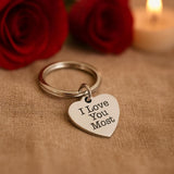 I Love You Most Stainless Steel Keychain Romantic Gift For Him Her Couples Anniversary Valentine Keepsake Heart Charm 19mm
