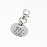 Romans 8:28 Clip On Charm All Things Work For The Good Stainless Steel Engraved Bible Verse Keychain Christian Faith Gift
