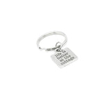 Life Is Better At The Cottage Stainless Steel Keychain, Cabin Lake House Gift Nature Lover Outdoors Accessory Square 19mm Charm