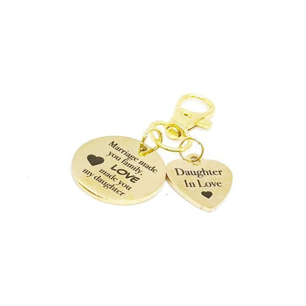 Marriage Made You Family Love Made You Our Daughter Keychain Stepdaughter Gift Wedding Family Daughter In Love