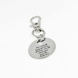 Psalm 121:7 Clip On Charm Stainless Steel Engraved Bible Verse Keychain With Cross Cut Out Christian Faith Gift