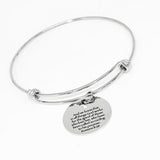 Romans 8 28 Bible Verse Bracelet Stainless Steel Engraved Charm Christian Gift Faith Jewelry Scripture Bangle Cross Cutout Bracelet