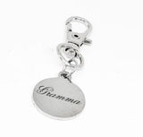 Gramma Clip On Charm Stainless Steel Engraved Keychain Gift For Grandma Family Love Accessory Mother’s Day Grandmother Jewelry