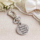 Thank You For Raising The Man Of My Dreams Clip On Charm Stainless Steel Engraved Wedding Gift For Mother Of The Groom Jewelry