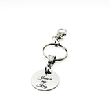 Jesus Is My King Keychain Stainless Steel Engraved Charm With Cross Cut Out Christian Faith Gift From JKCE Designs Religious Accessory