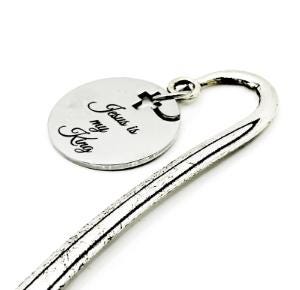Jesus Is My King Stainless Steel Bookmark With Engraved Charm Christian Bible Verse Gift Faith Accessory From JKCE Designs