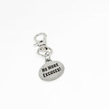 No More Excuses Clip On Charm Motivational Stainless Steel Charm Fitness Gift Gym Bag Keychain Workout Inspiration Encouragement Jewelry