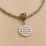 Trust In The Lord With All Your Heart Proverbs 3 5 Engraved Bracelet Christian Jewelry