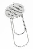 Those Who Hope In The Lord Isaiah 40 31 Stainless Steel Engraved Charm Paperclip Bookmark