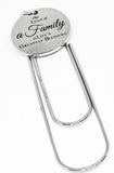 The Love Of A Family Is Lifes Greatest Blessing Stainless Steel Engraved Charm Paperclip Bookmark