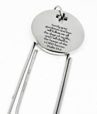 Psalm 23 6 Stainless Steel Engraved Charm Paperclip Bookmark Christian Gift