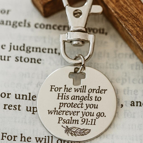 He Will Order His Angels To Protect You Wherever You Go Psalm 91 11 Clip On Charm