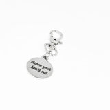Dance Your Heart Out Clip On Charm Stainless Steel Engraved Motivational Keychain For Dancers Fitness Gift For Gym Bag Or Dance Bag