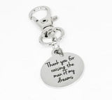 Thank You For Raising The Man Of My Dreams Clip On Charm Stainless Steel Engraved Wedding Gift For Mother Of The Groom Jewelry
