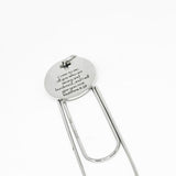 Matthew 11 28 Stainless Steel Engraved Charm Paperclip Bookmark Christian Gift