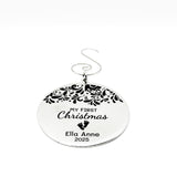 Personalized My First Christmas Ornament Stainless Steel Engraved Baby Name And Year Keepsake Holiday Gift Baby Girl Or Boy Ornament