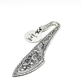 Jesus Is My King Bookmark Ornate Silver Faith Bookmark With Stainless Steel Engraved Charm Cross Cut Out Christian Gift JKCE Designs