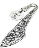 Jesus Is My King Bookmark Ornate Silver Faith Bookmark With Stainless Steel Engraved Charm Cross Cut Out Christian Gift JKCE Designs