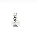 Jesus Is My King Clip On Charm Stainless Steel Engraved With Cross Cut Out Christian Faith Accessory From JKCE Designs Inspirational Gift