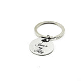 Jesus Is My King Stainless Steel Keychain With Engraved Bible Verse Charm Christian Gift For Men And Women From JKCE Designs