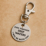 Even Through Deep Waters I Will Be With You Engraved Clip On Charm Isaiah 43 2