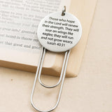 Those Who Hope In The Lord Isaiah 40 31 Stainless Steel Engraved Charm Paperclip Bookmark