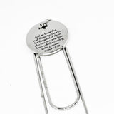 Romans 8 28 Stainless Steel Engraved Charm Paperclip Bookmark Christian Gift