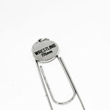Wrestling Mom Engraved Charm Paperclip Bookmark Sports Mom Gift