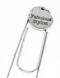 Fabulous Stylist Stainless Steel Paperclip Bookmark Perfect Gift For Hair Stylists