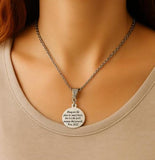 Proverbs 19 21 Necklace Engraved Scripture Charm Faith Jewelry Purpose Of The Lord Necklace