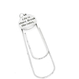 Life Is Short Break The Rules Bookmark Stainless Steel Engraved Charm Paperclip Bookmark Inspirational Gift