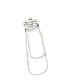 My Heart Belongs To You Paperclip Bookmark Stainless Steel Engraved Charm Romantic Gift For Loved One