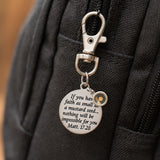 Genuine Mustard Seed Faith Clip On Charm With Scripture Engraving