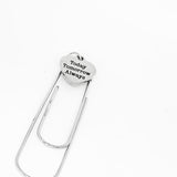 Today Tomorrow Always Heart Bookmark Stainless Steel Engraved Charm Romantic Gift Paperclip Bookmark