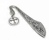 Faith Inspired Mustard Seed Cross Charm Engraved Metal Bookmark
