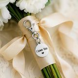I Love You Clip On Charm Stainless Steel Engraved Bag Charm Gift For Her Anniversary Gift Minimalist Accessory