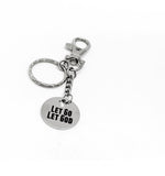 Let Go Let God Keychain Faith Gift Stainless Steel Engraved Charm Christian Keyring Religious Encouragement Gift