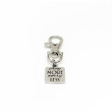 Pray More Worry Less Clip On Charm Faith Gift Christian Stainless Steel Engraved Charm Inspirational Religious