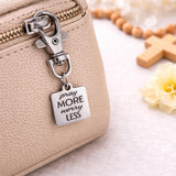 Pray More Worry Less Clip On Charm Faith Gift Christian Stainless Steel Engraved Charm Inspirational Religious