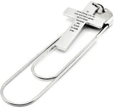 Success Scripture Cross Paperclip Bookmark Stainless Steel Bible Verse Faith Bookmark Christian Gift Inspirational Religious
