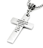 Success Scripture Cross Necklace Bible Verse Christian Jewelry Faith Gift Inspirational Double Sided Cross