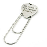 We Couldn't Pick A Better Daugther Paperclip Bookmark Stainless Steel Engraved Charm Gift For Daughter
