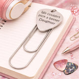 We Couldn't Pick A Better Daugther Paperclip Bookmark Stainless Steel Engraved Charm Gift For Daughter