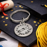 You Did It Graduation Keychain Graduate Gift Stainless Steel Engraved Charm Keyring Congrats Grad