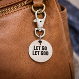 Let Go Let God Clip On Charm Faith Gift Stainless Steel Engraved Cross Charm Christian Accessory Religious Gift
